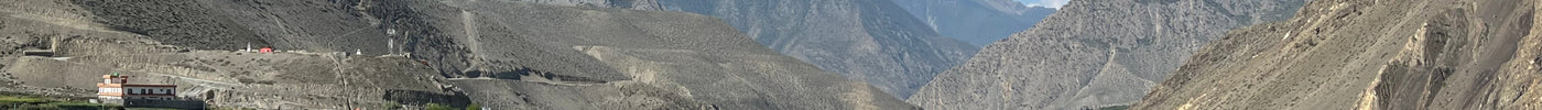  A terraced Himalayan valley below snow peaks in Nepal