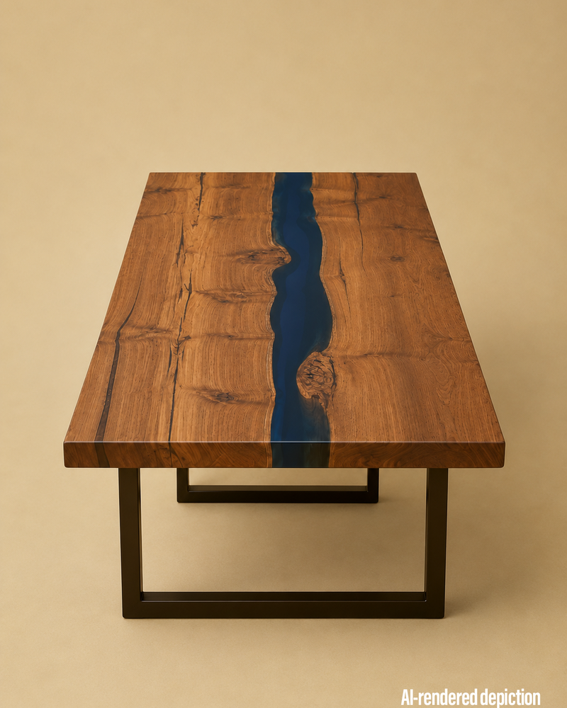 Book Matched Teak Slab