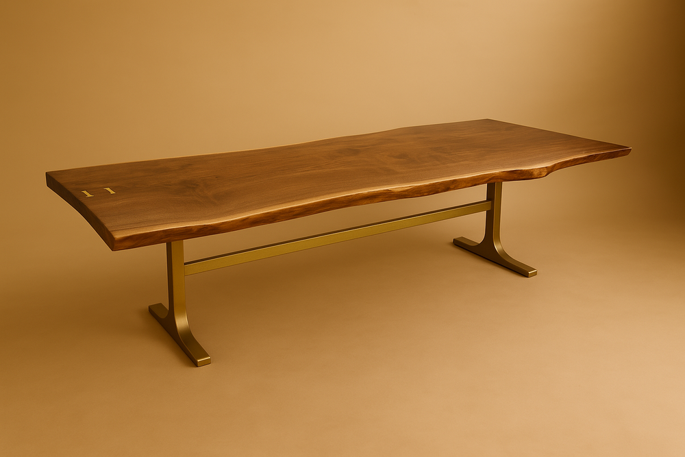 Steel T Base / Hand Rubbed Oil Finish