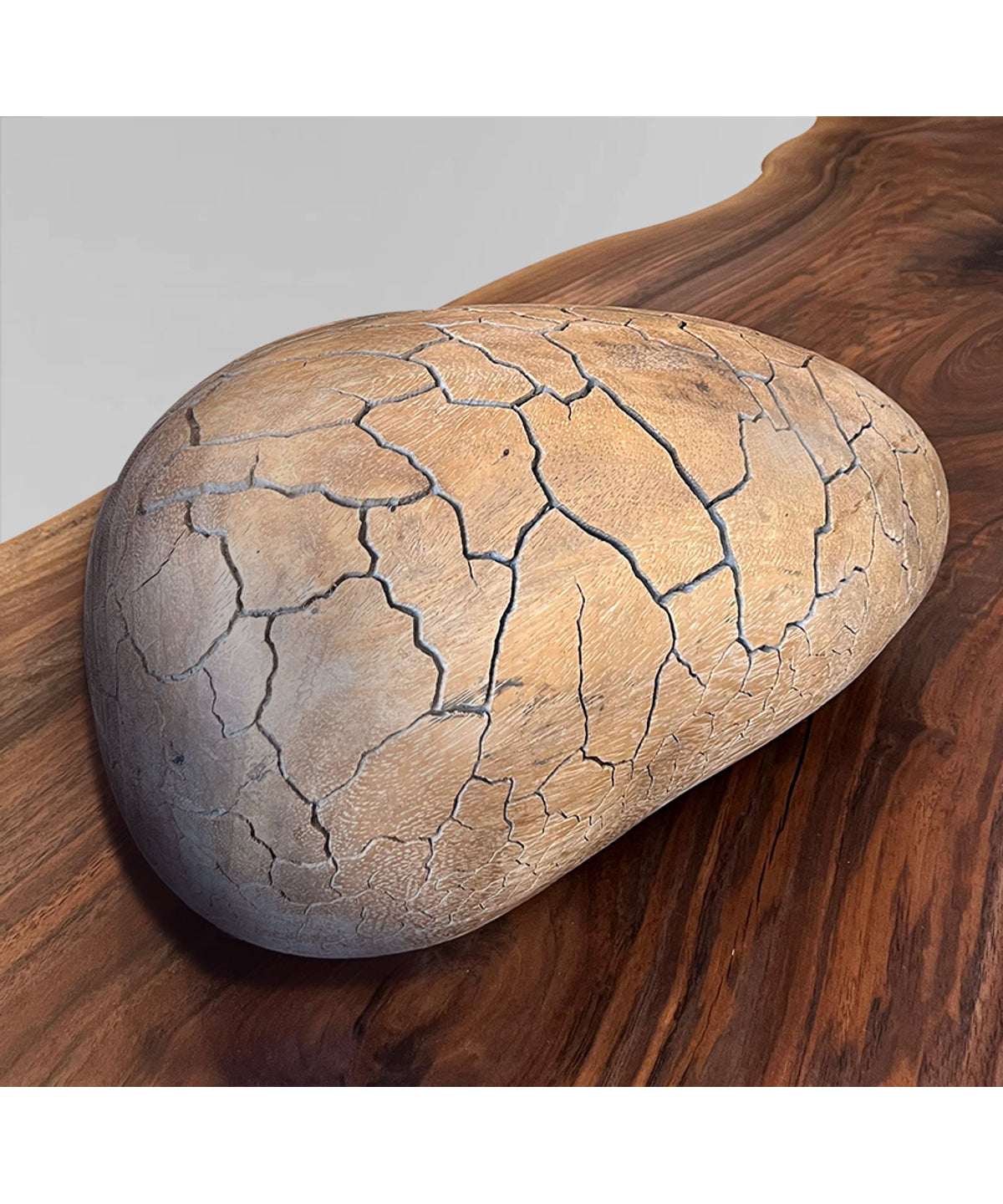 Cracked River Stone Sculpture