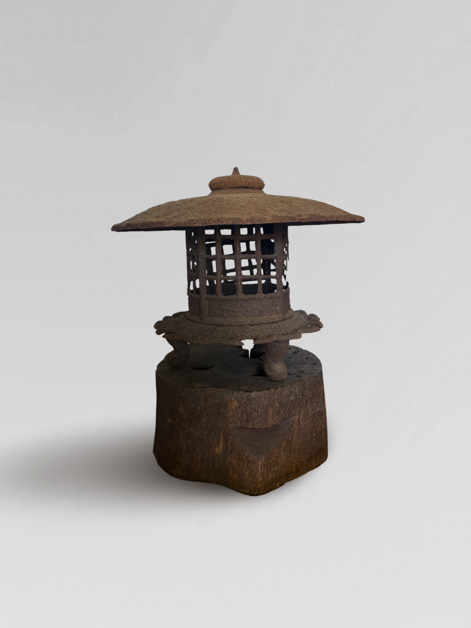 Antique Japanese Cast Iron Lantern