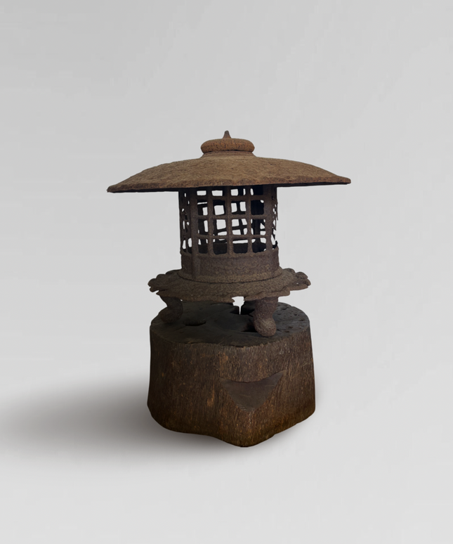 Antique Japanese Cast Iron Lantern