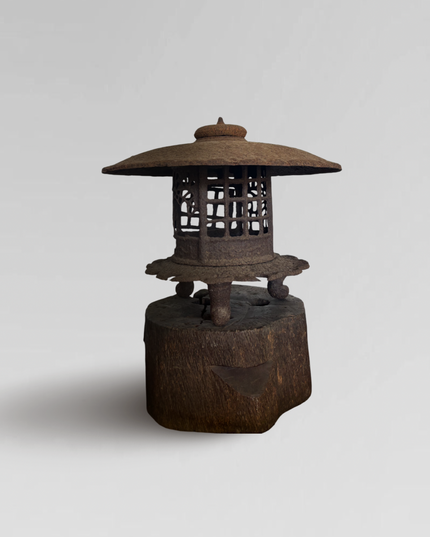 Antique Japanese Cast Iron Lantern