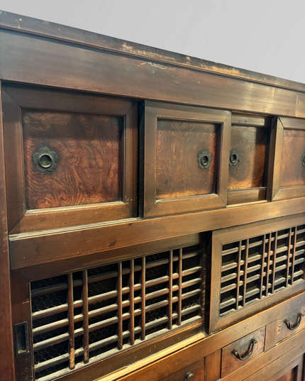 Antique two-section Japanese Mizuya Tansu