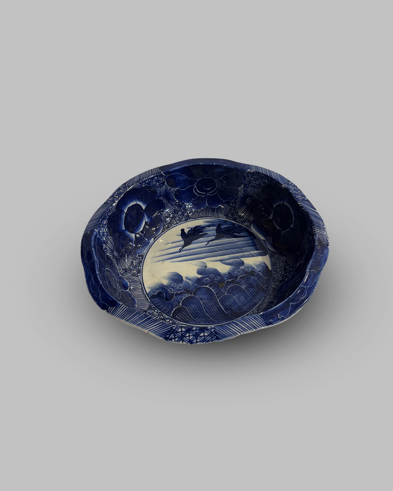 Blue and white imari bowl