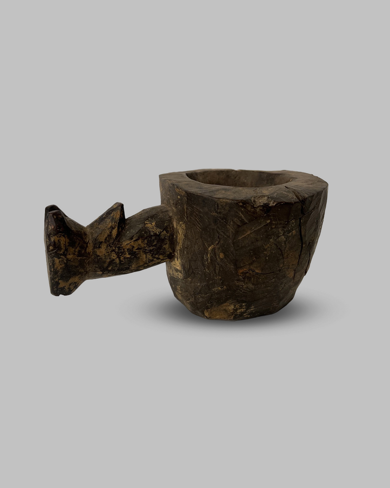 Wood carved mortar