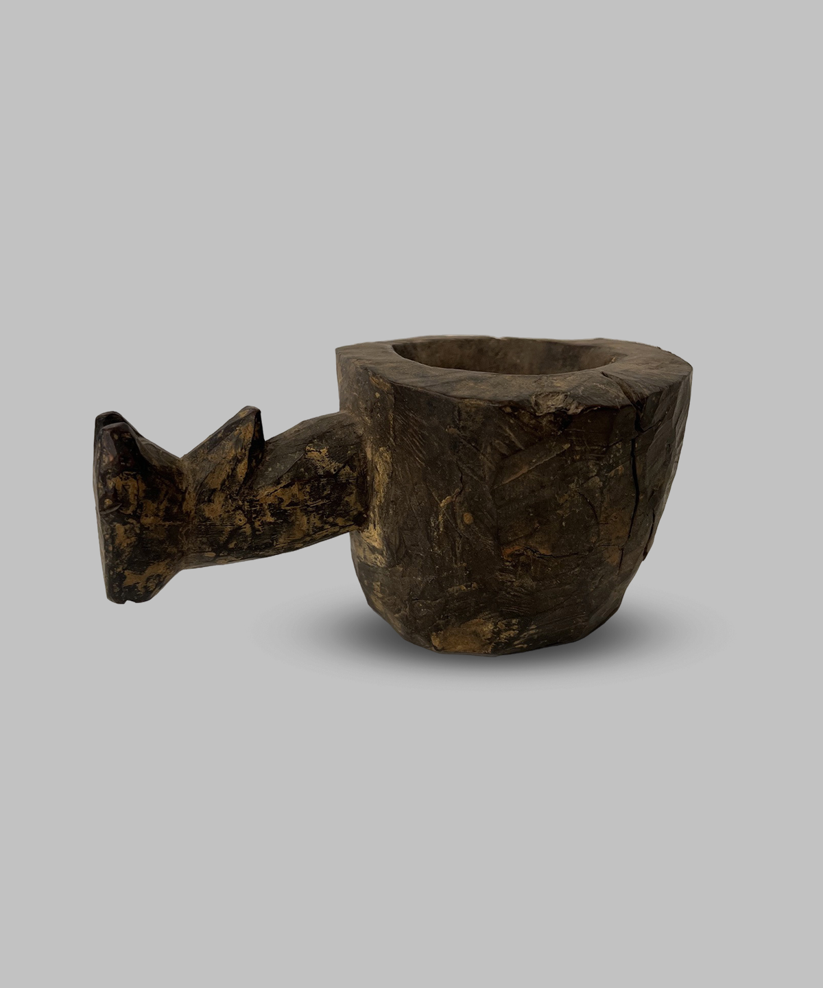 Wood carved mortar