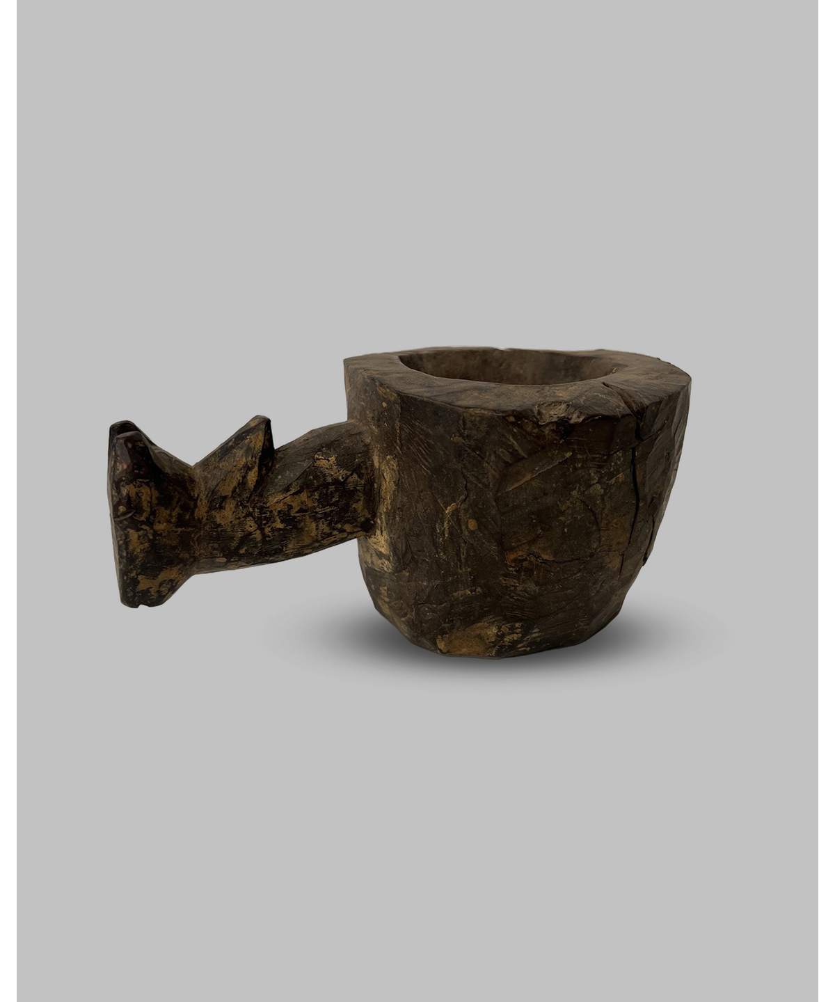 Wood carved mortar