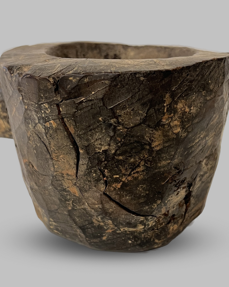 Wood carved mortar