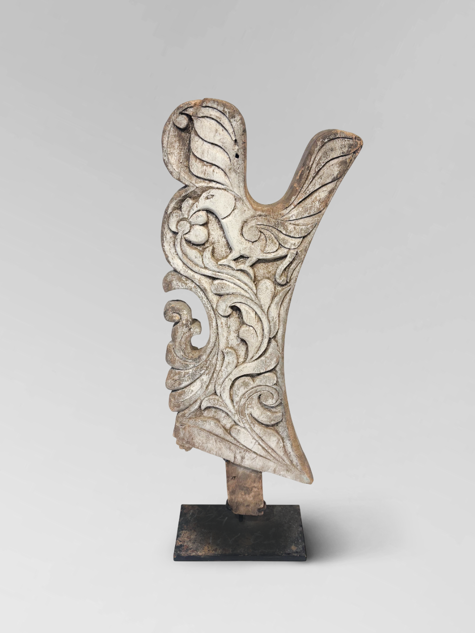 Salvaged wooden boat part