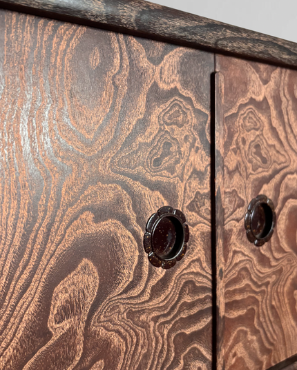 Vintage two-section Japanese Cha Tansu for tea ceremony