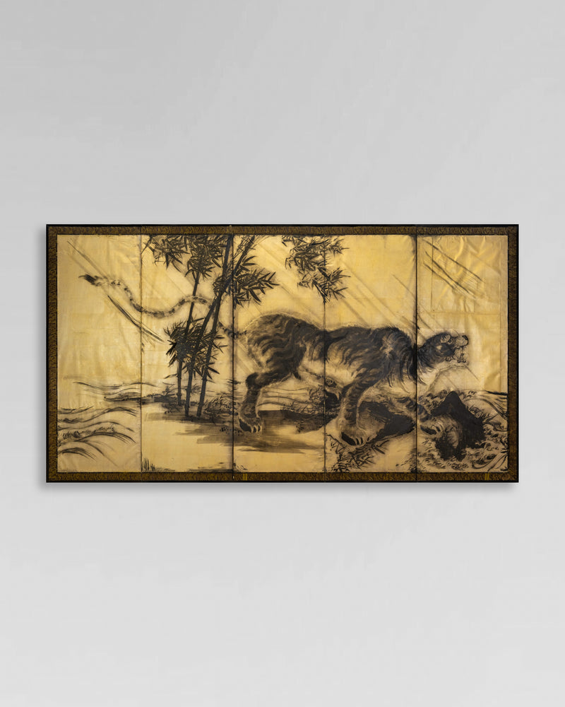 Five-Panel Tiger Byobu