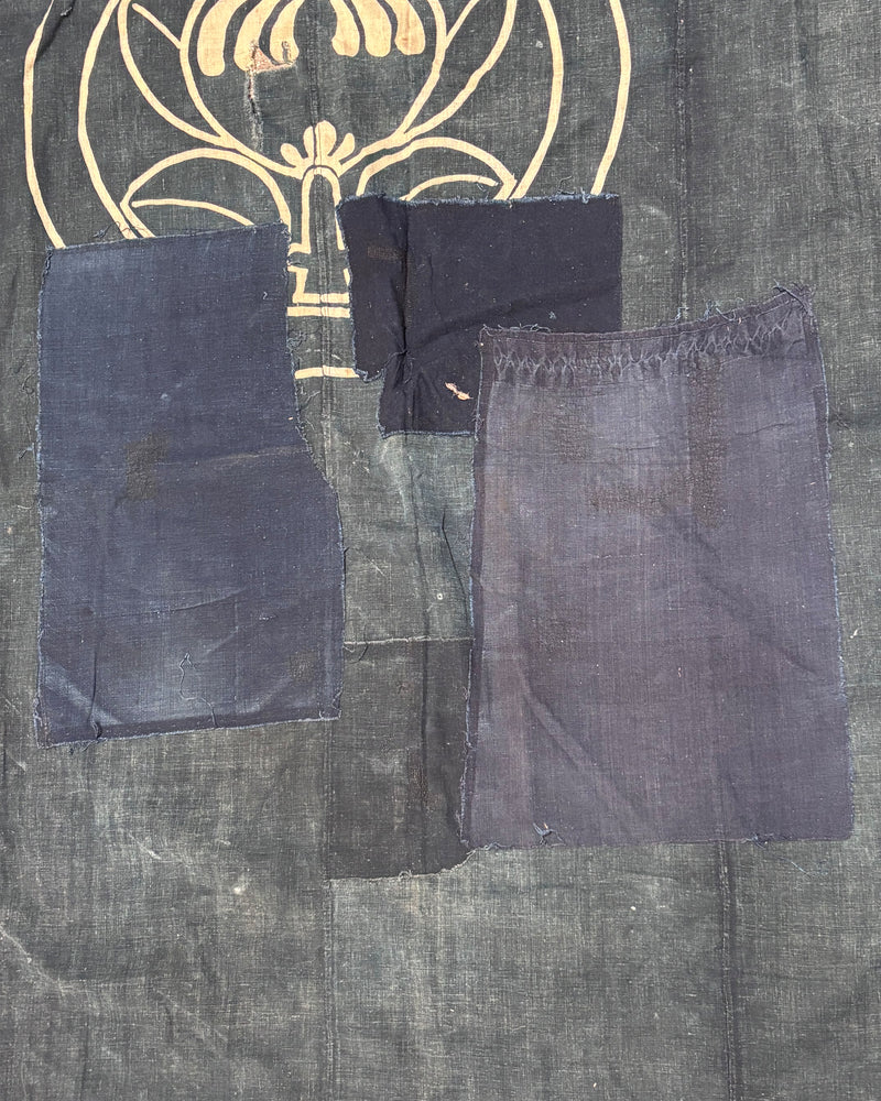 Boro patchwork and hand painted Tsutsugaki