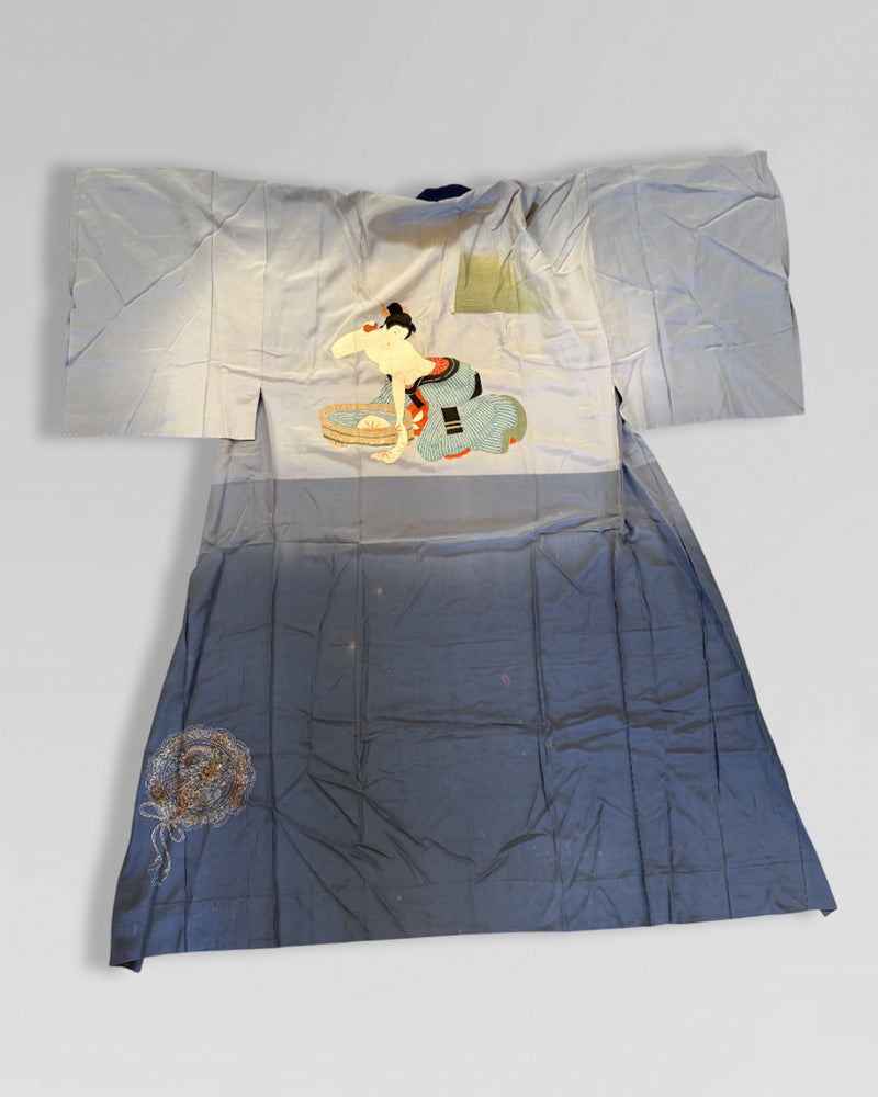 Very rare 1930's silk kimono