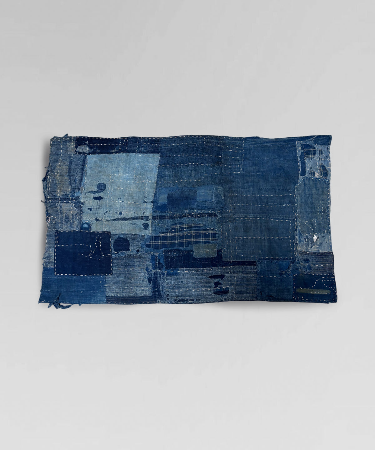 Boro cloth, hand dyed indigo and cotton.