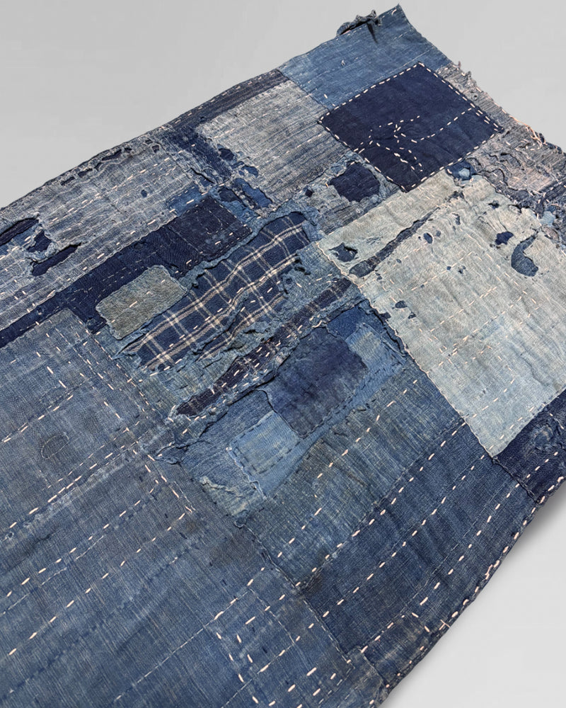 Boro cloth, hand dyed indigo and cotton.