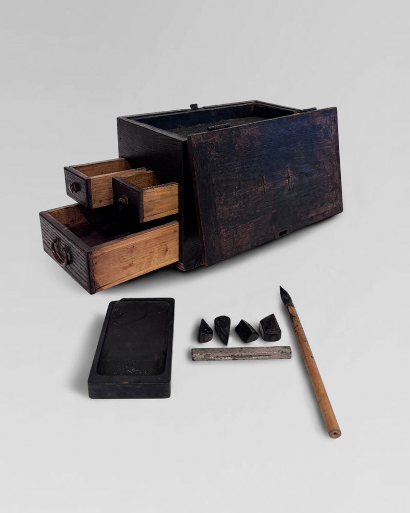 Antique Sumie ink painter's box 2