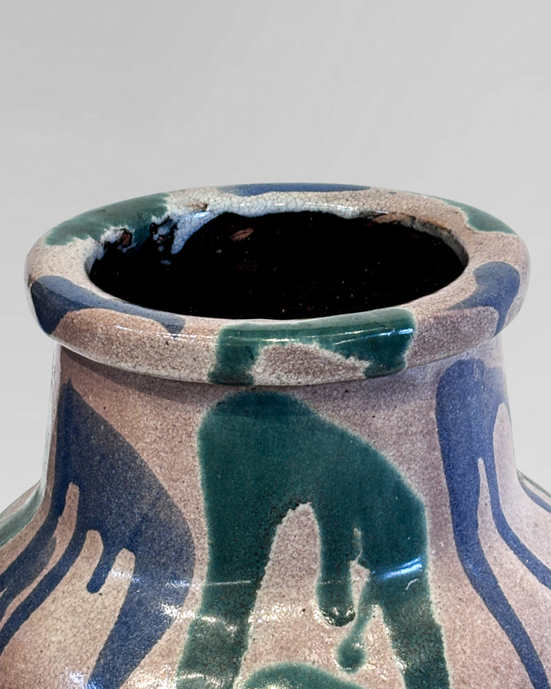 Large antique sake vessle, from Kyoto, Japan.