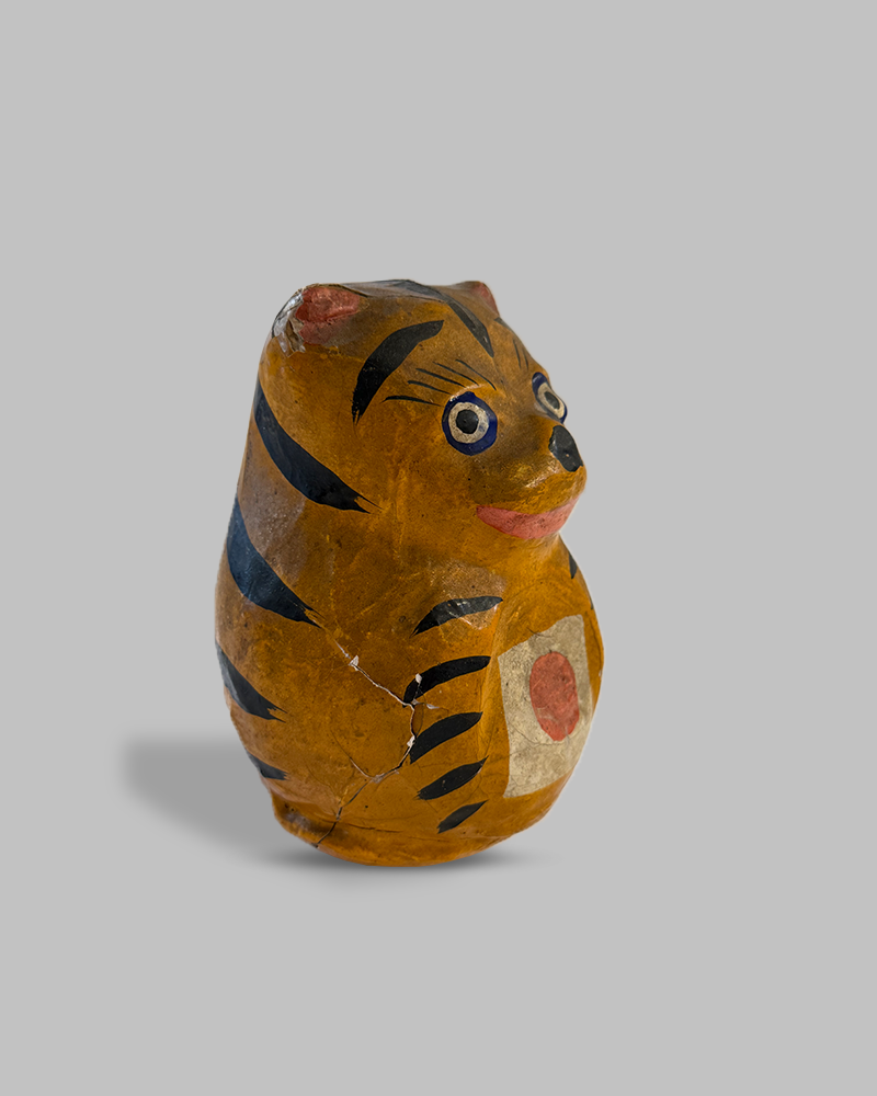 Folk art paper maché tiger