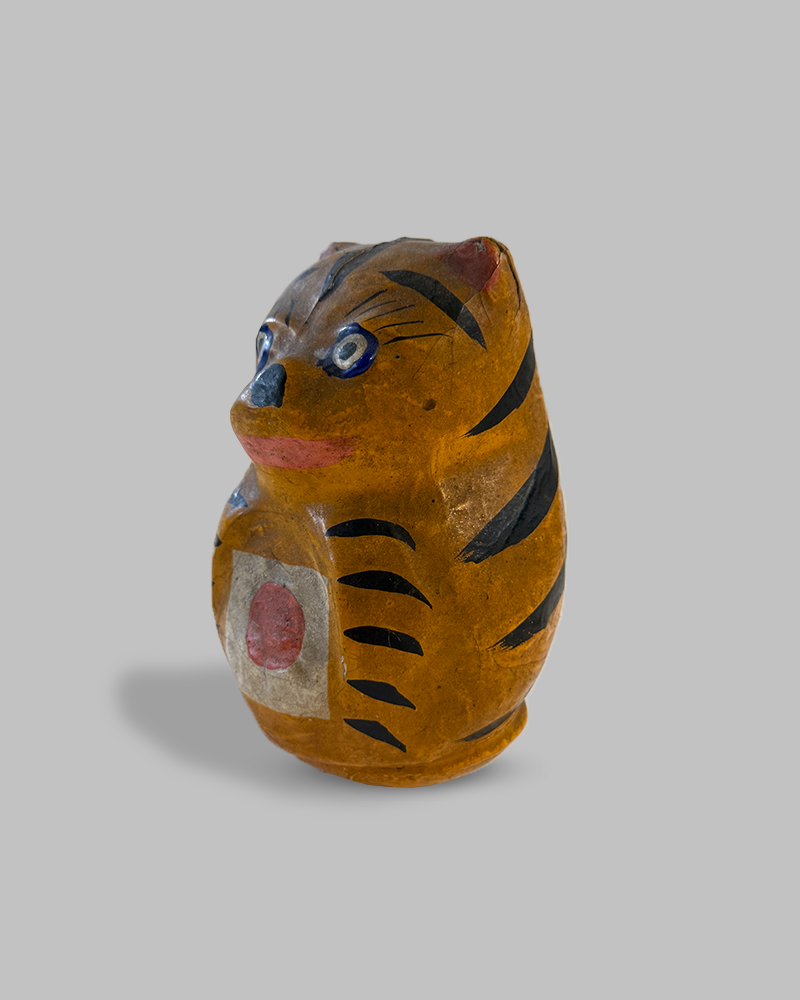 Folk art paper maché tiger