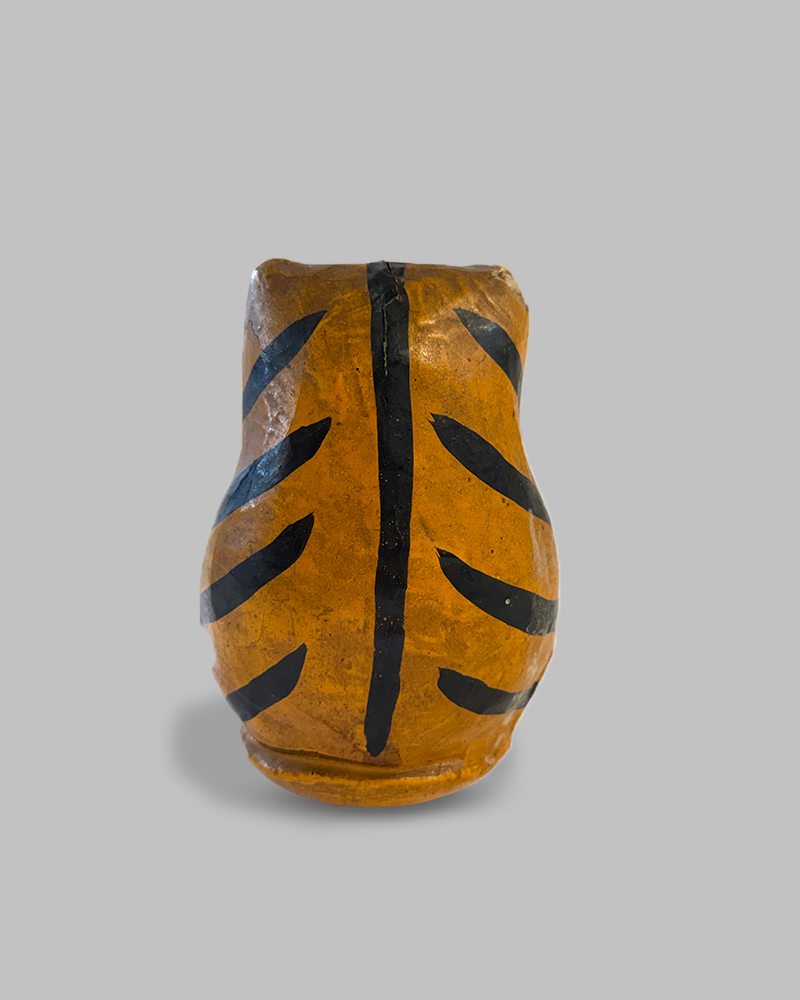 Folk art paper maché tiger