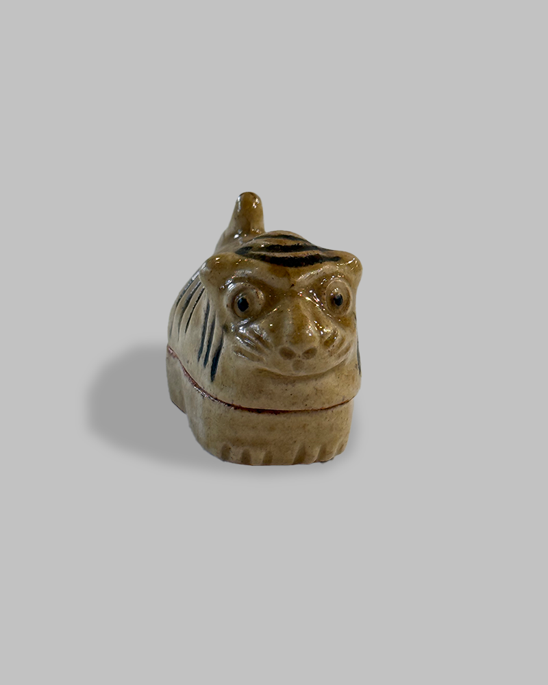 Mid Centuey ceramic tiger box from Japan