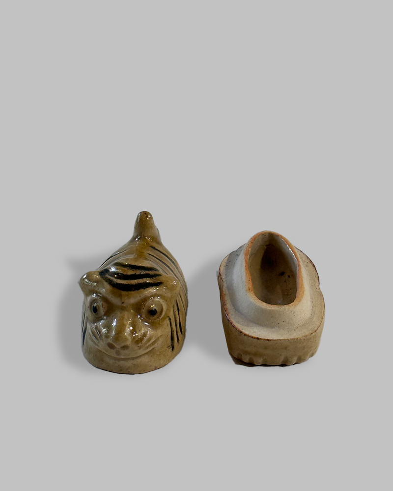 Mid Centuey ceramic tiger box from Japan