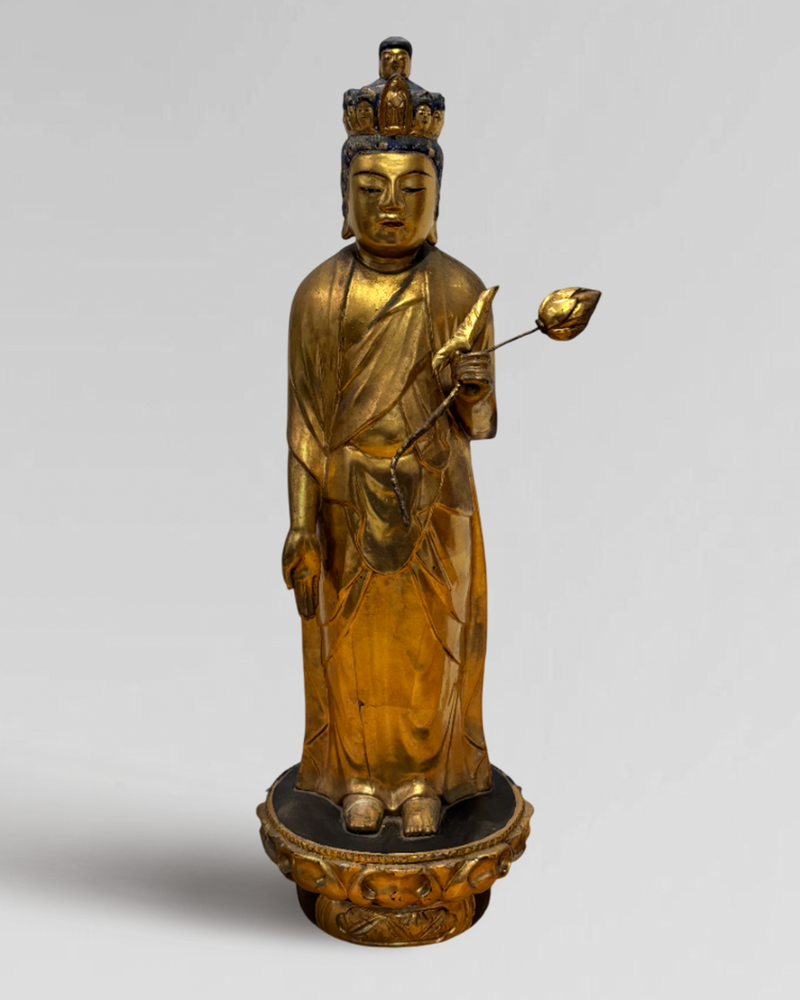 Japanese Gold Gilt Kannon figure