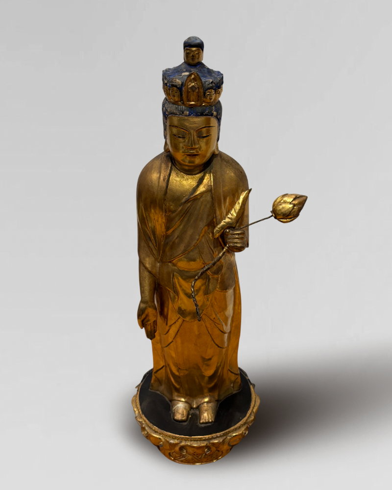 Japanese Gold Gilt Kannon figure