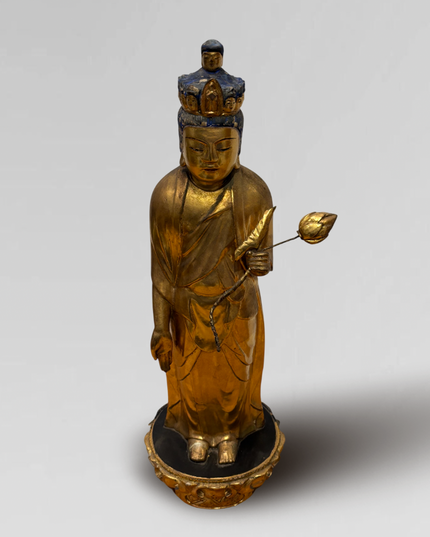 Japanese Gold Gilt Kannon figure- Mid 20th C