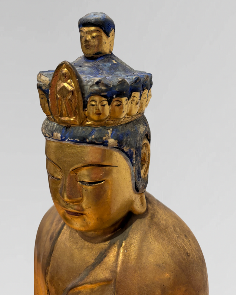 Japanese Gold Gilt Kannon figure