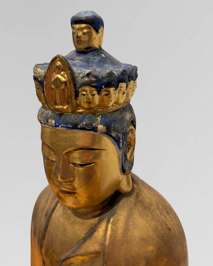 Japanese Gold Gilt Kannon figure- Mid 20th C