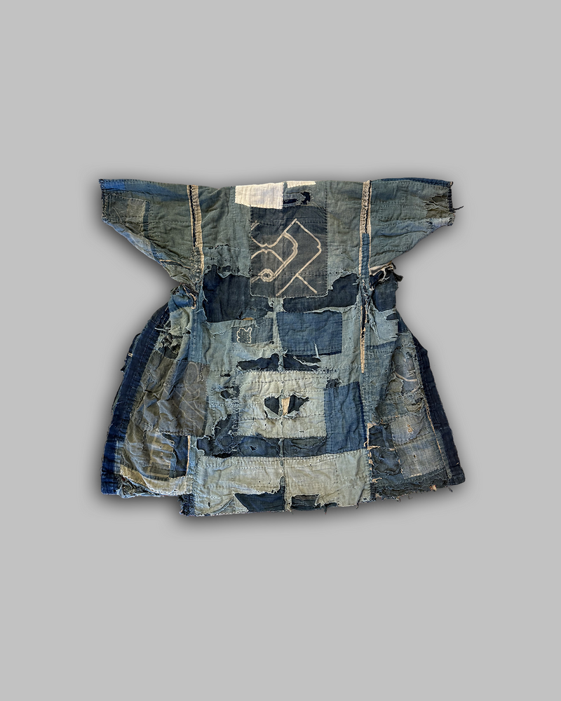 Indigo boro coat