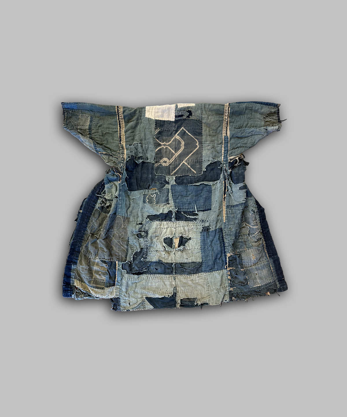 Indigo boro coat