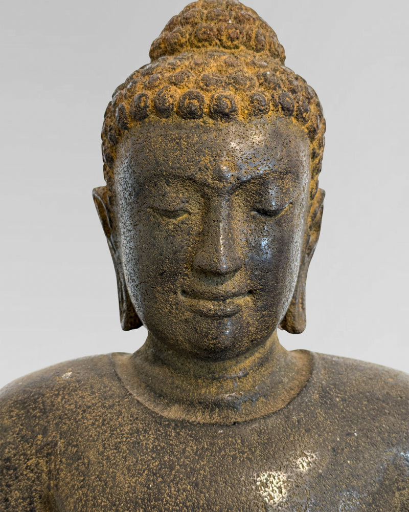 Hand carved stone Buddha