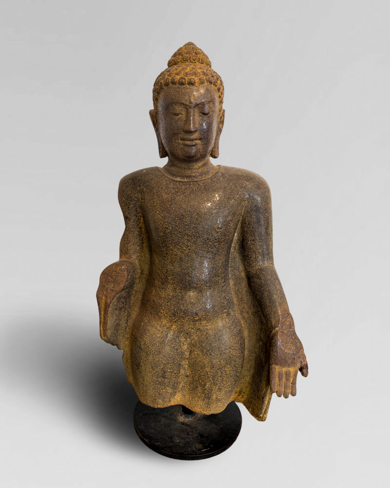 Hand carved stone Buddha