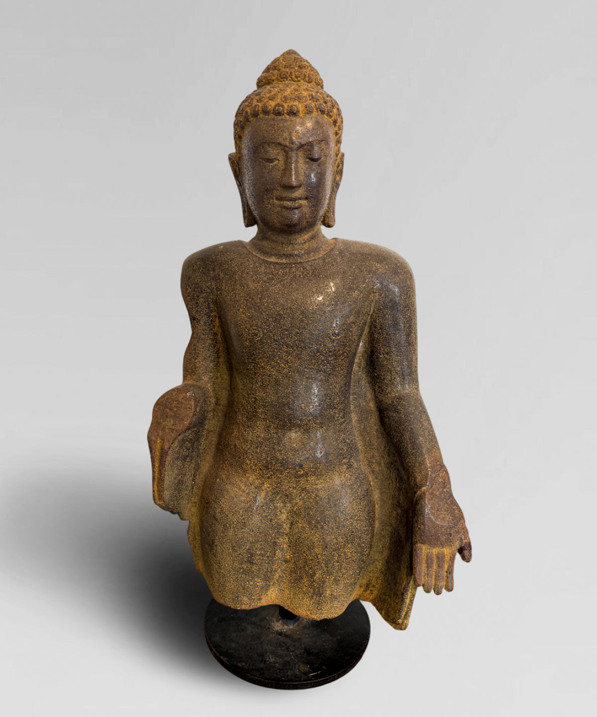 Hand carved stone Buddha