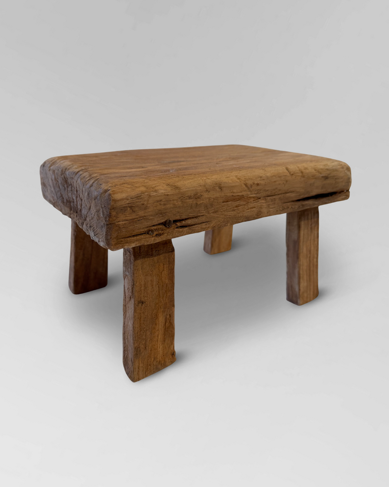 Small teak work stool