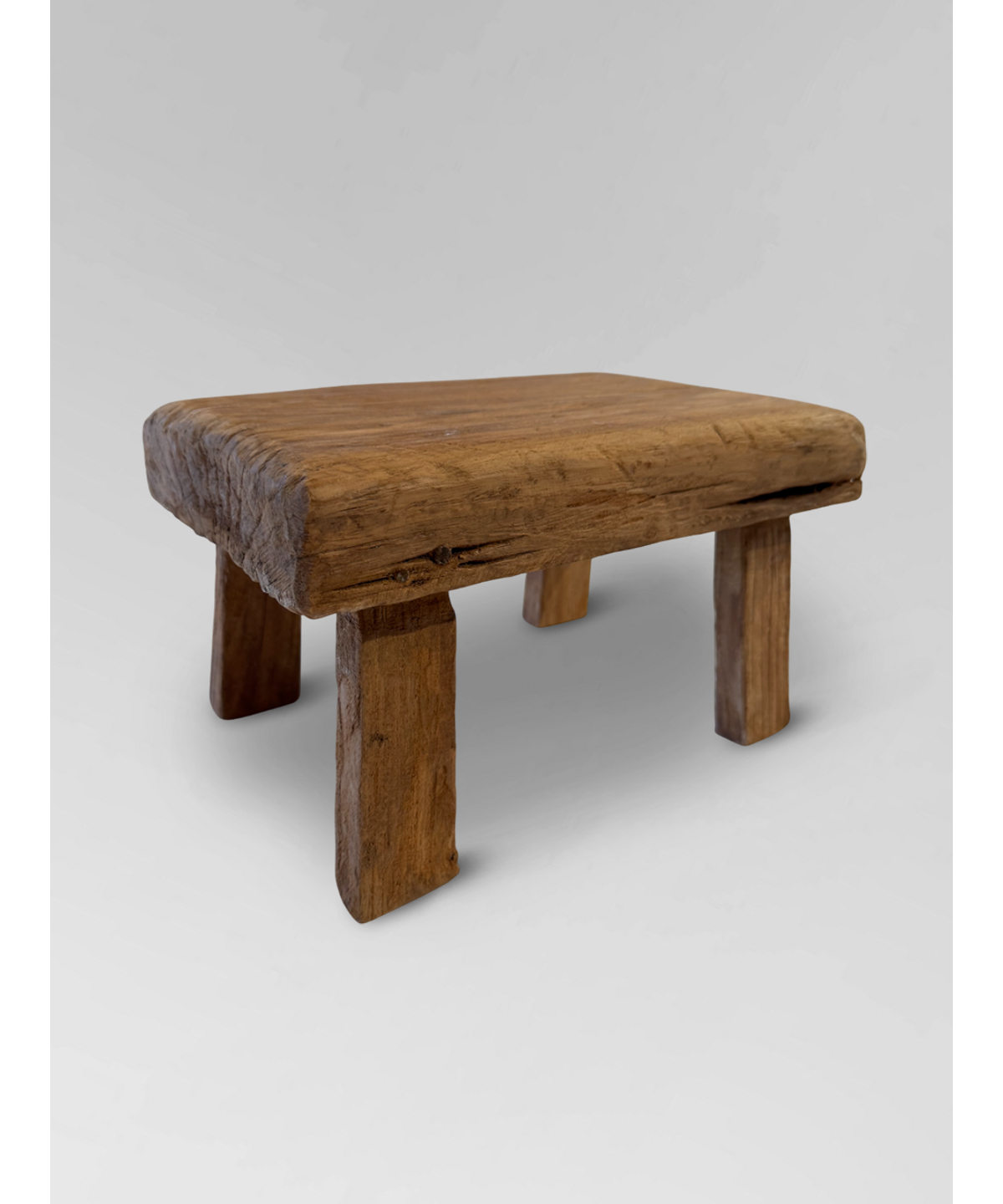 Small teak work stool