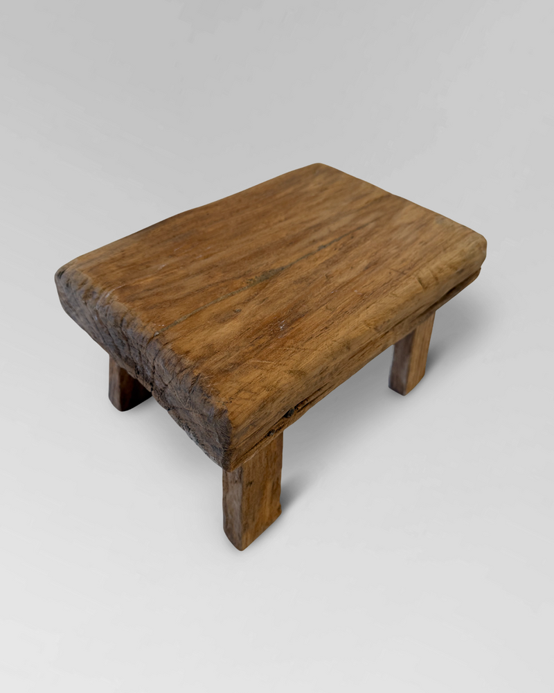 Small teak work stool