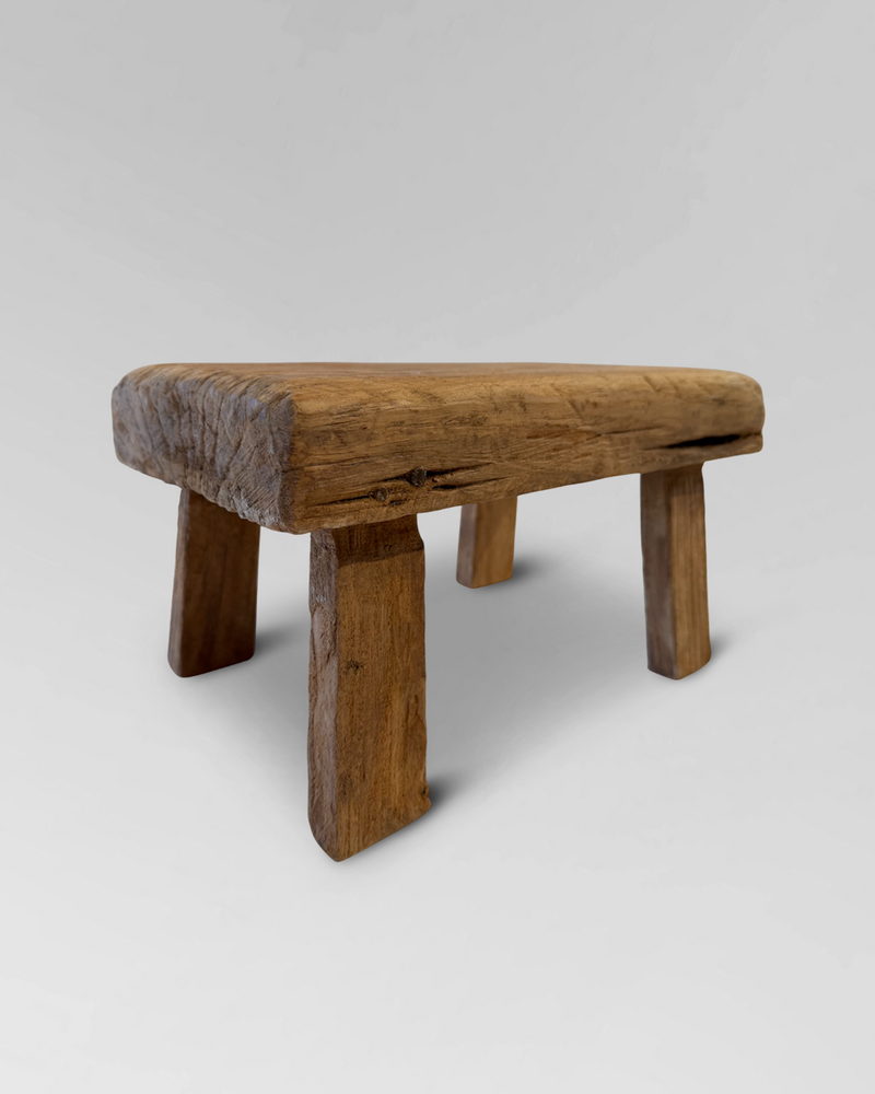 Small teak work stool