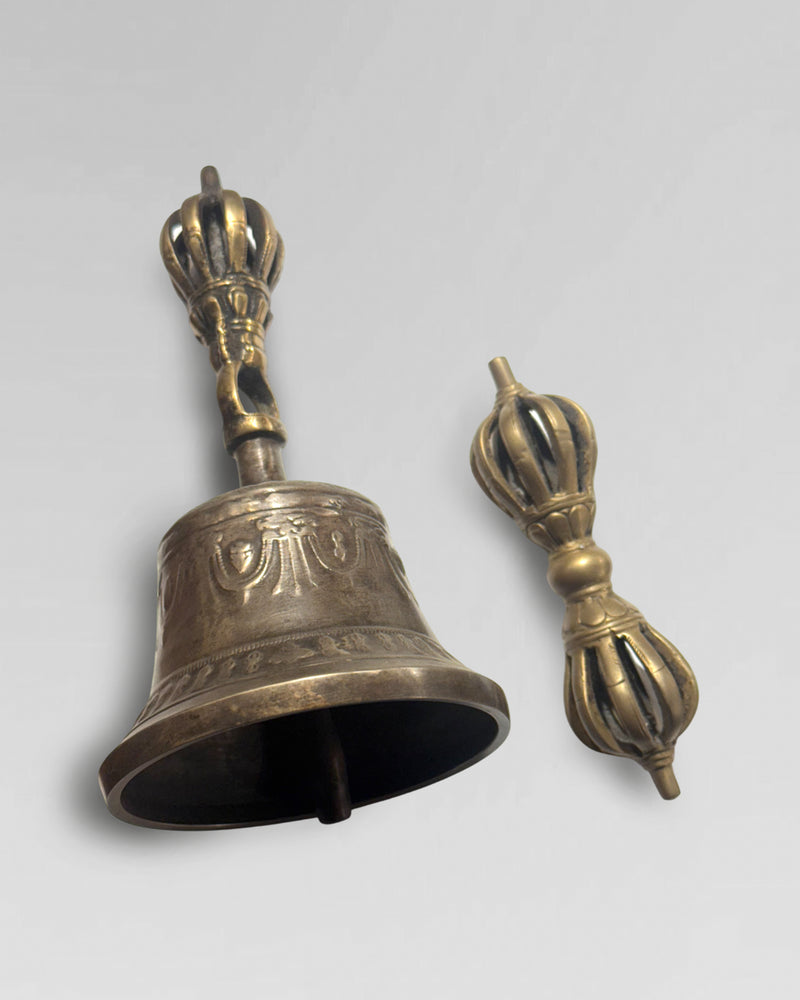 Tibetan bell (Ghanta) and Tibetan spiritual object (Dorje).