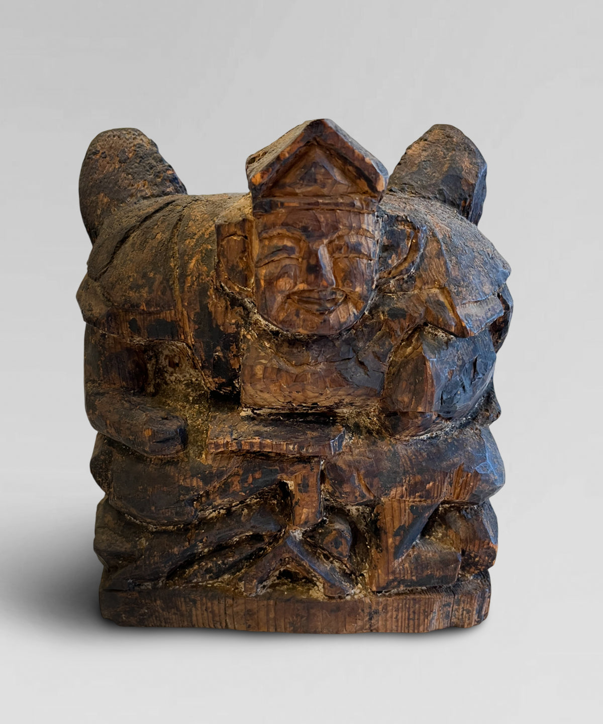 Wooden statue of Ebisu. 