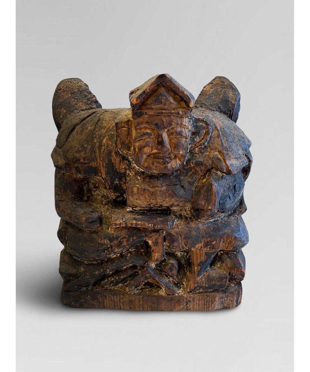 Wooden statue of Ebisu. 