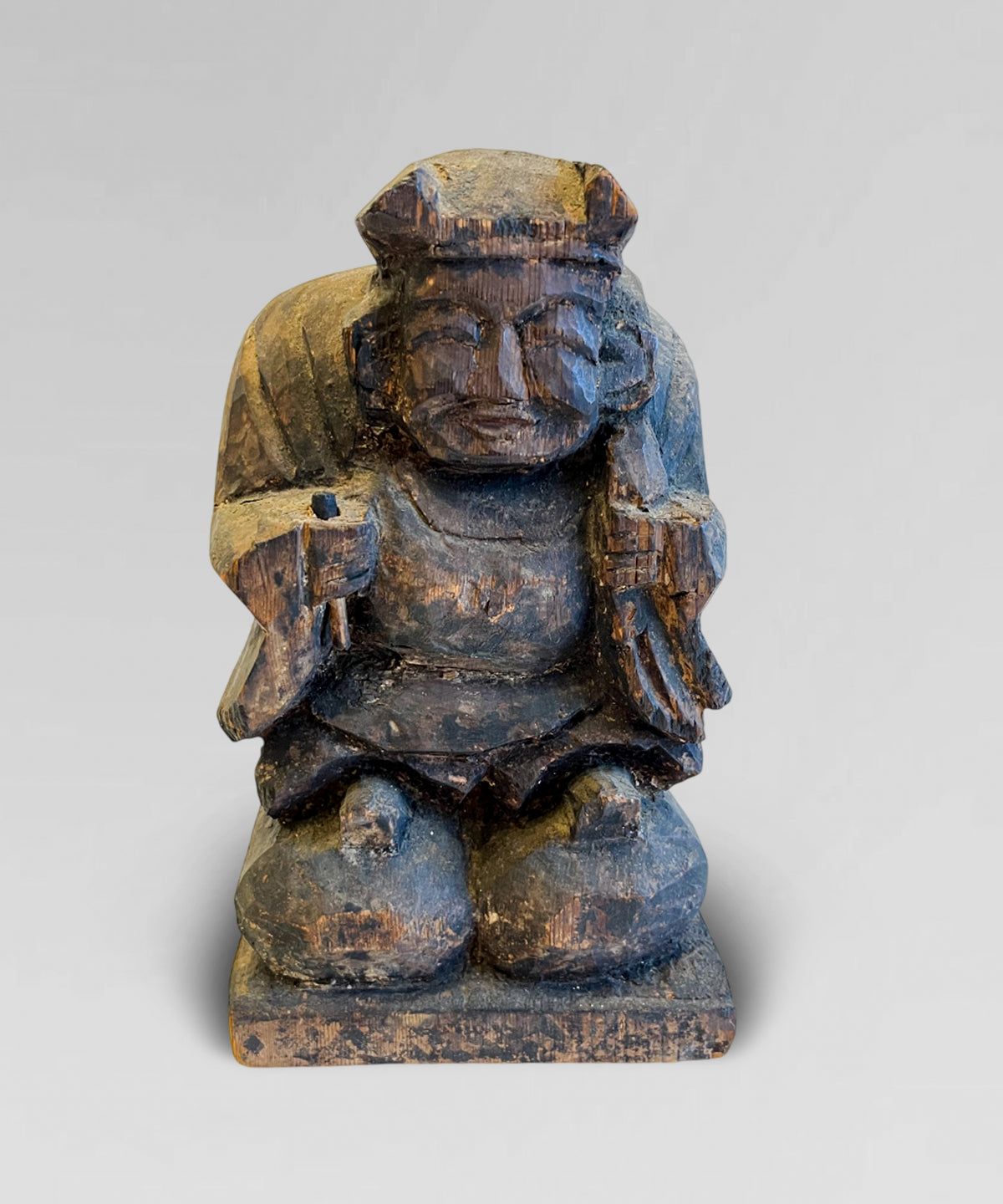 Antique Wooden statue of Daikoku