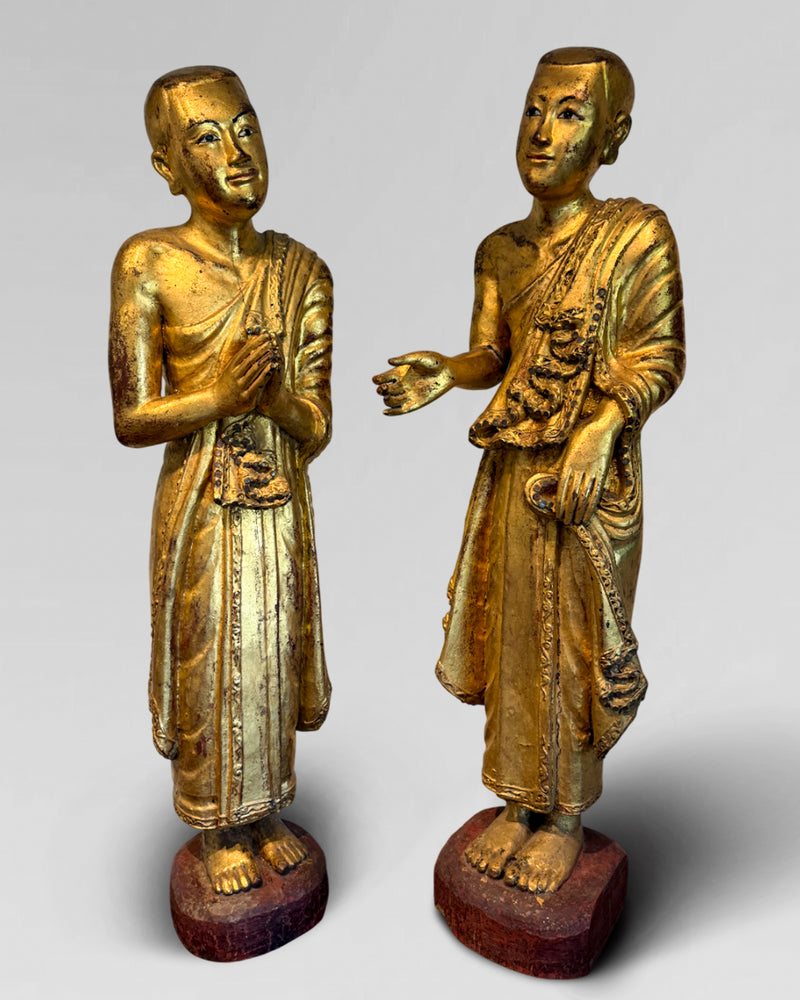 Gold gilded monks from Burma