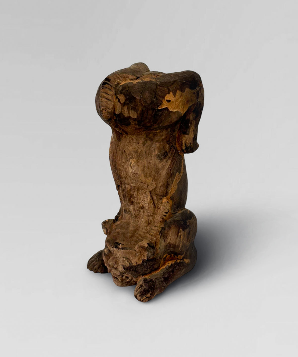 Balinese wooden lion carving