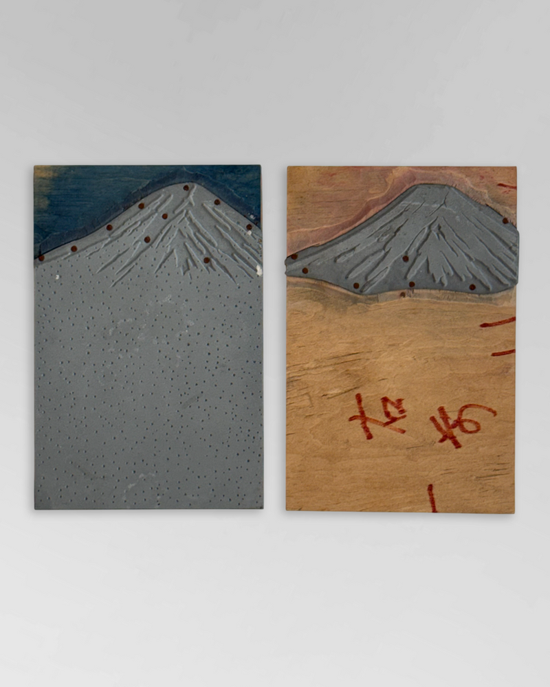 Aluminum block print pair