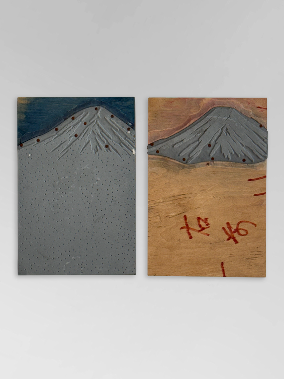 Aluminum block print pair