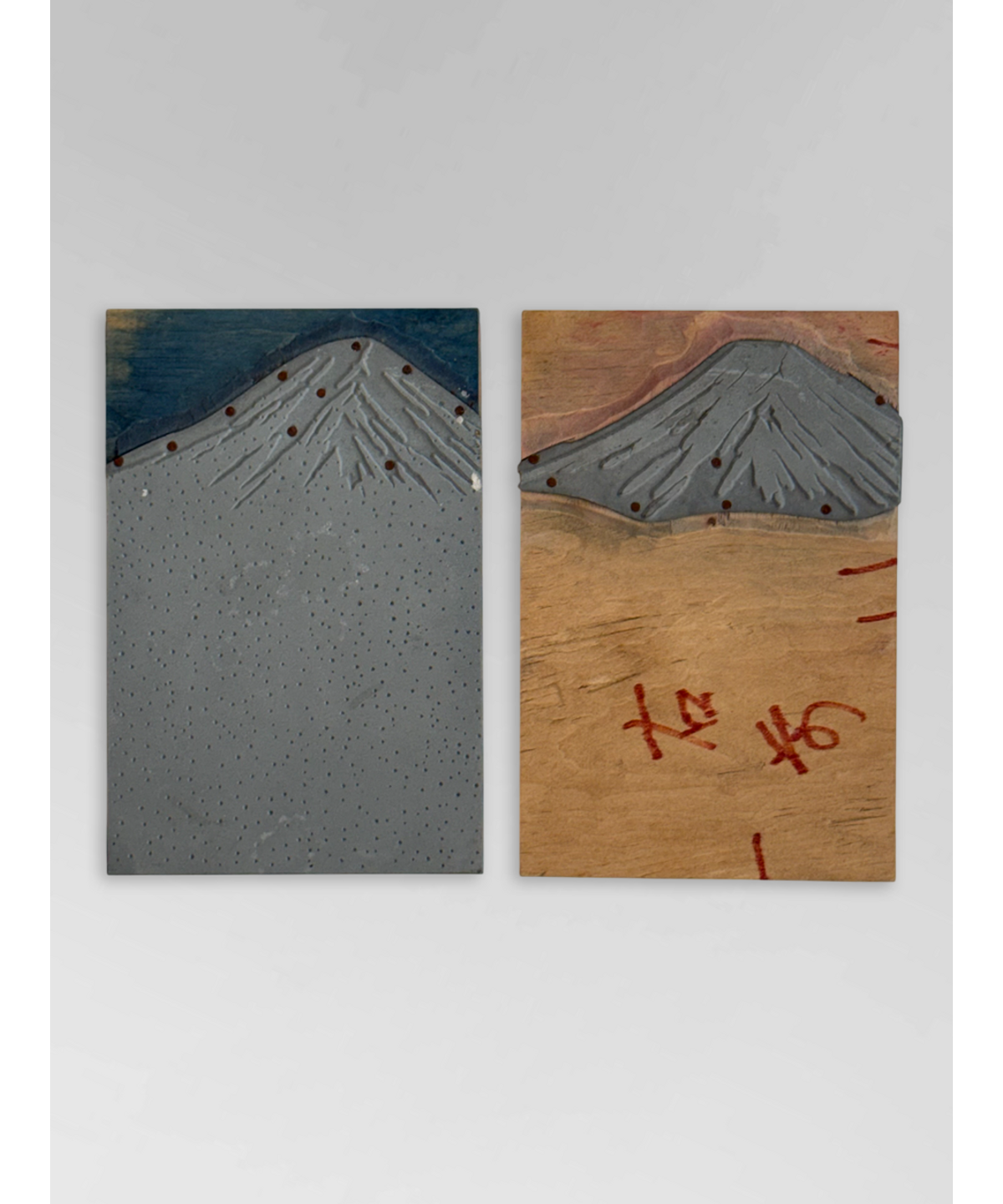Aluminum block print pair